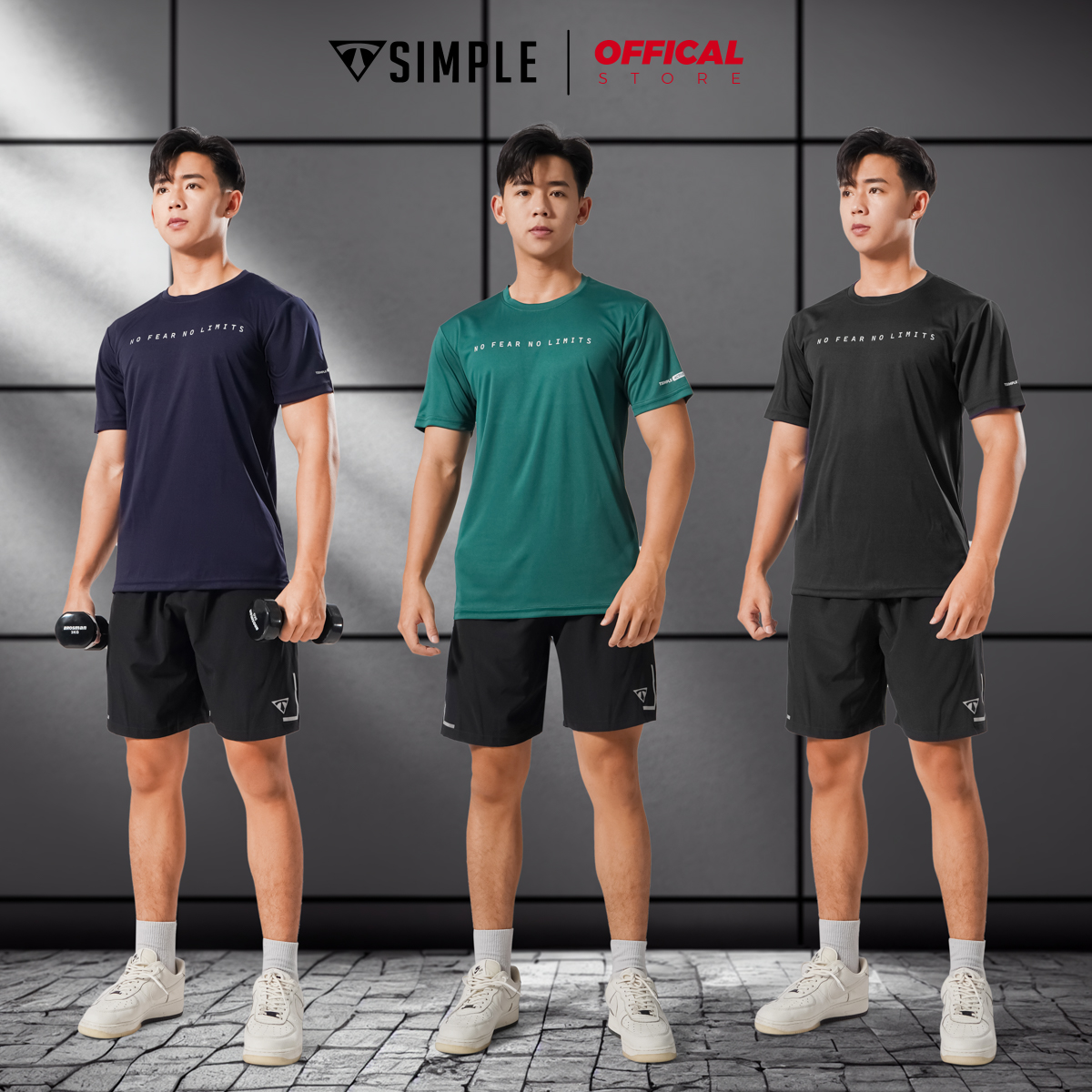 Áo Thể Thao Nam TSIMPLE cổ tròn tay ngắn tập gym vải thun lạnh thoáng mát co giãn chuẩn form MSSAHP4