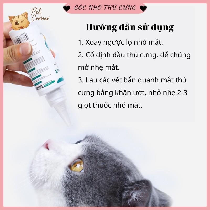 Lọ nhỏ mắt cho chó mèo Borammy 60ml (Dung dịch vệ sinh mắt cho thú cưng chiết xuất thiên nhiên)