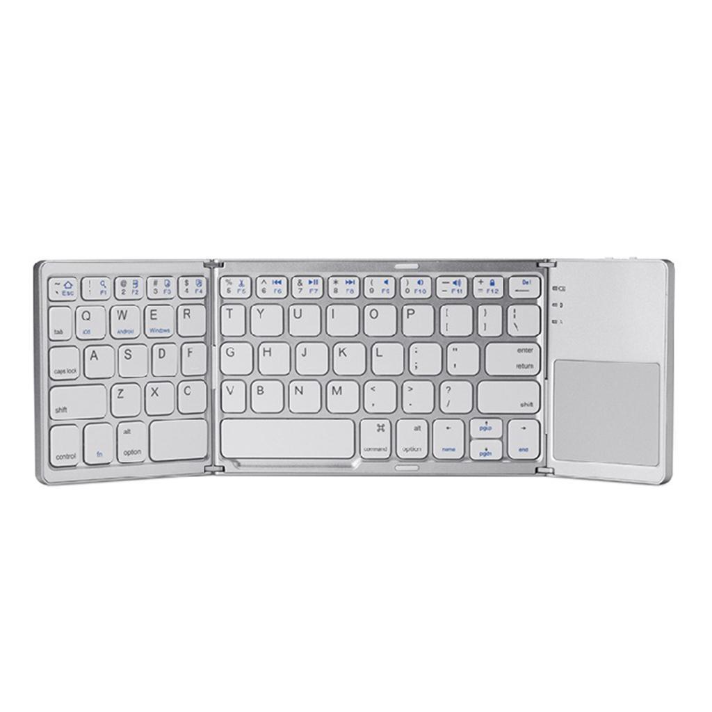 Portable Wireless Folding Keyboard Bluetooth 3.0 Foldable Touchpad black