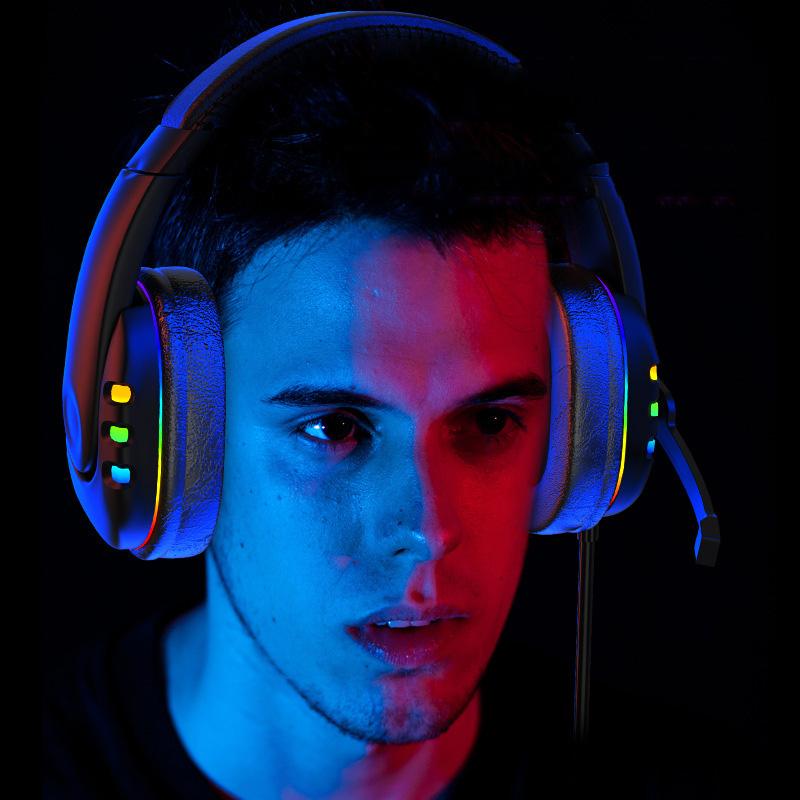 Tai Nghe Chơi Game Có Micro Máy Tính Game Thủ Tai Nghe Tai Nghe Có Dây Backlit RGB Tai Nghe Cho Máy Tính Máy Tính Bảng Dành Cho Xbox One PS4 PS5