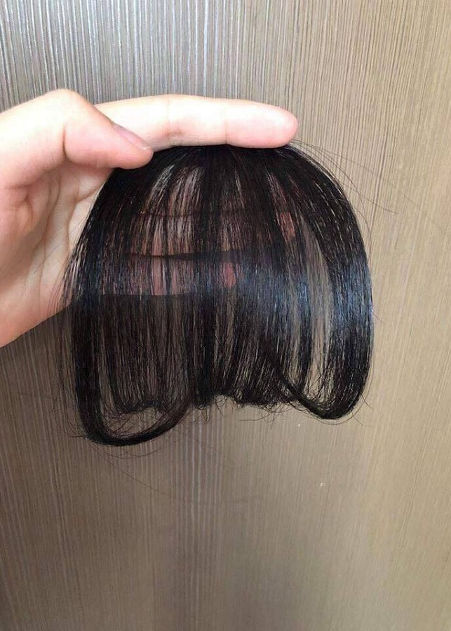 Tóc mái thưa bằng tóc thật