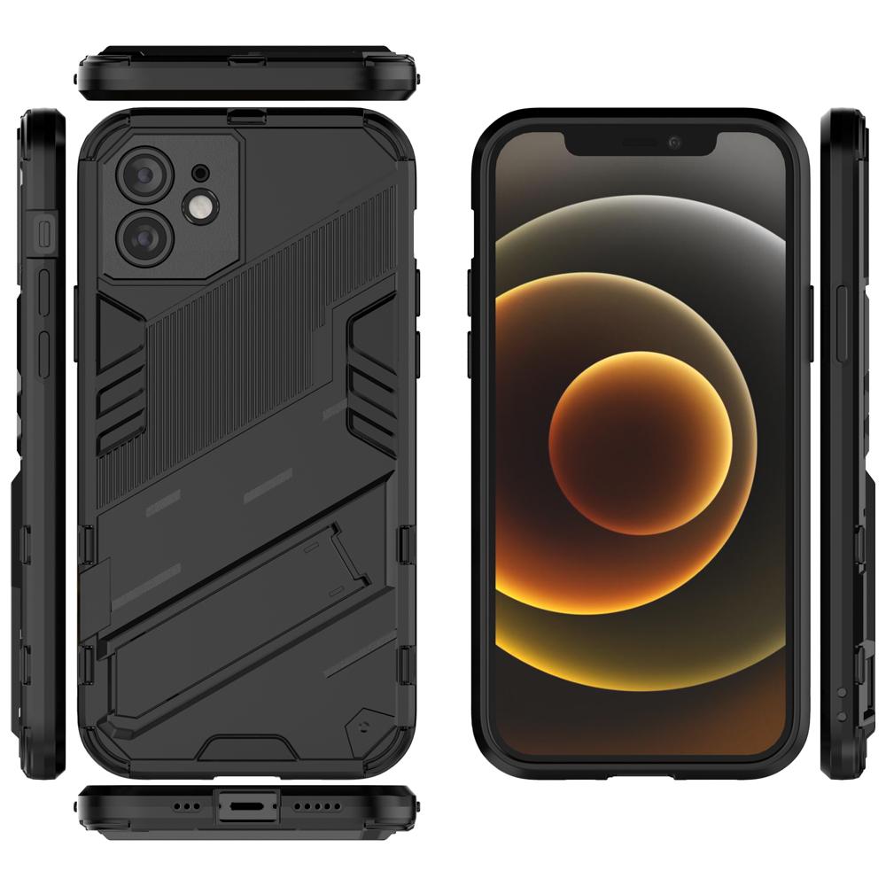 Ốp lưng cho iPhone 12, Ốp chống sốc Iron Man PUNK cao cấp kèm giá đỡ cho iPhone 12
