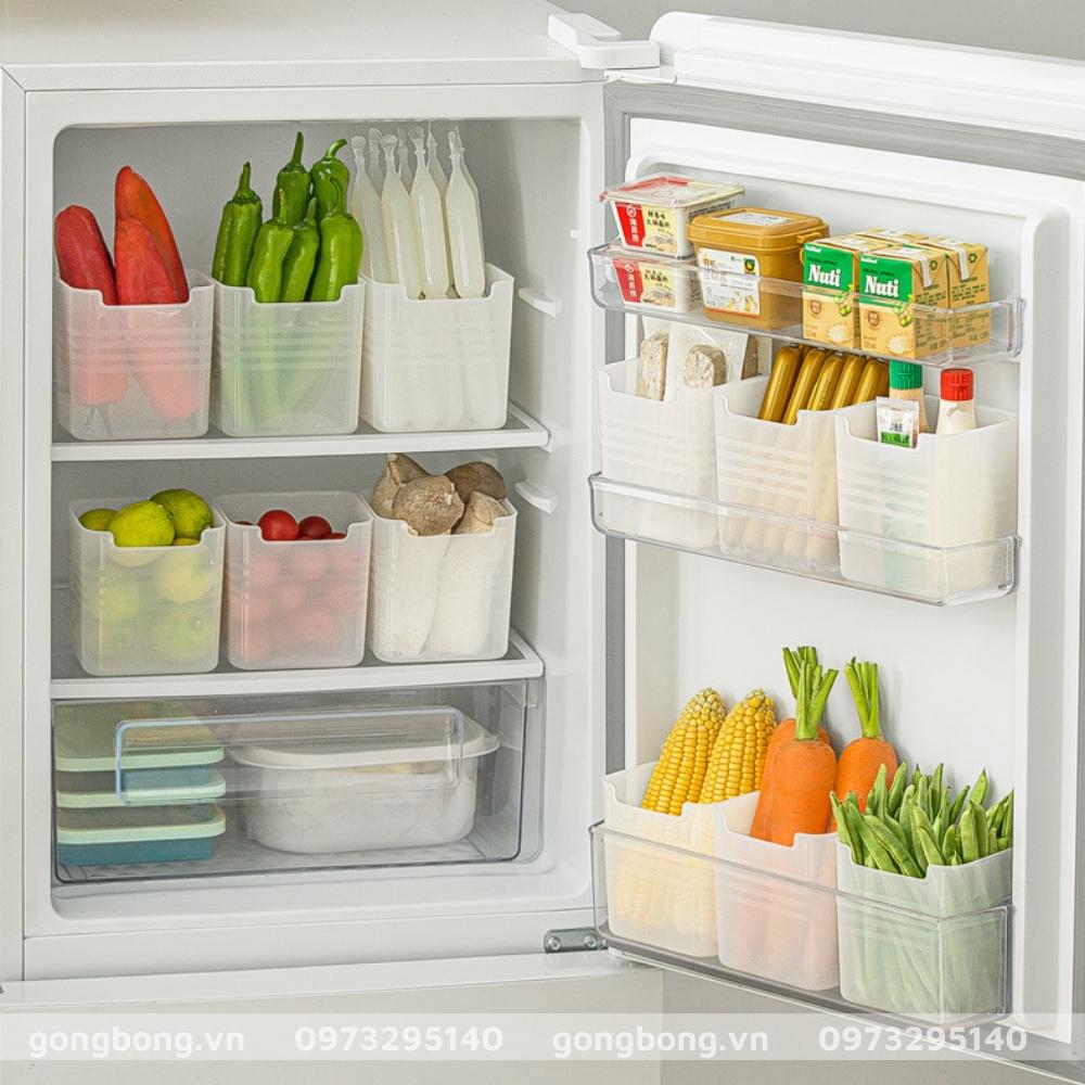 Hộp nhựa đựng thực phẩm đồ ăn rau củ để cánh cửa tủ lạnh đa năng tiện lợi cao cấp