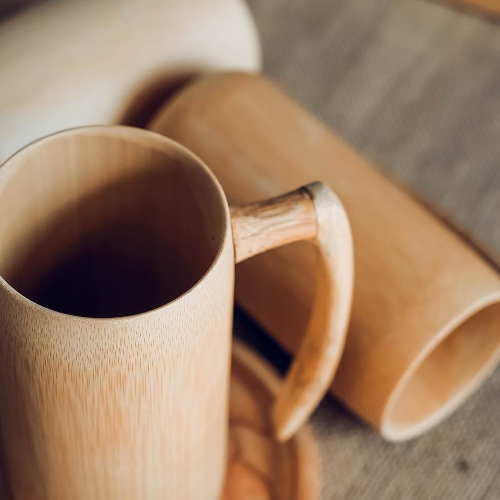 Ly tre có quai - Ly tre handmade - Bamboo cup