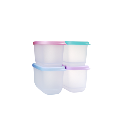 Bộ Trữ Khô & Mát Tupperware Mini Cubix Rectangular 250ml Set 4