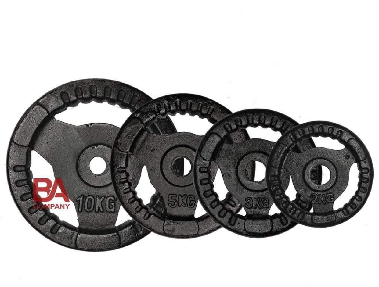 Combo 30kg tạ gang đúc + đòn đẩy mạ niken 1.5m