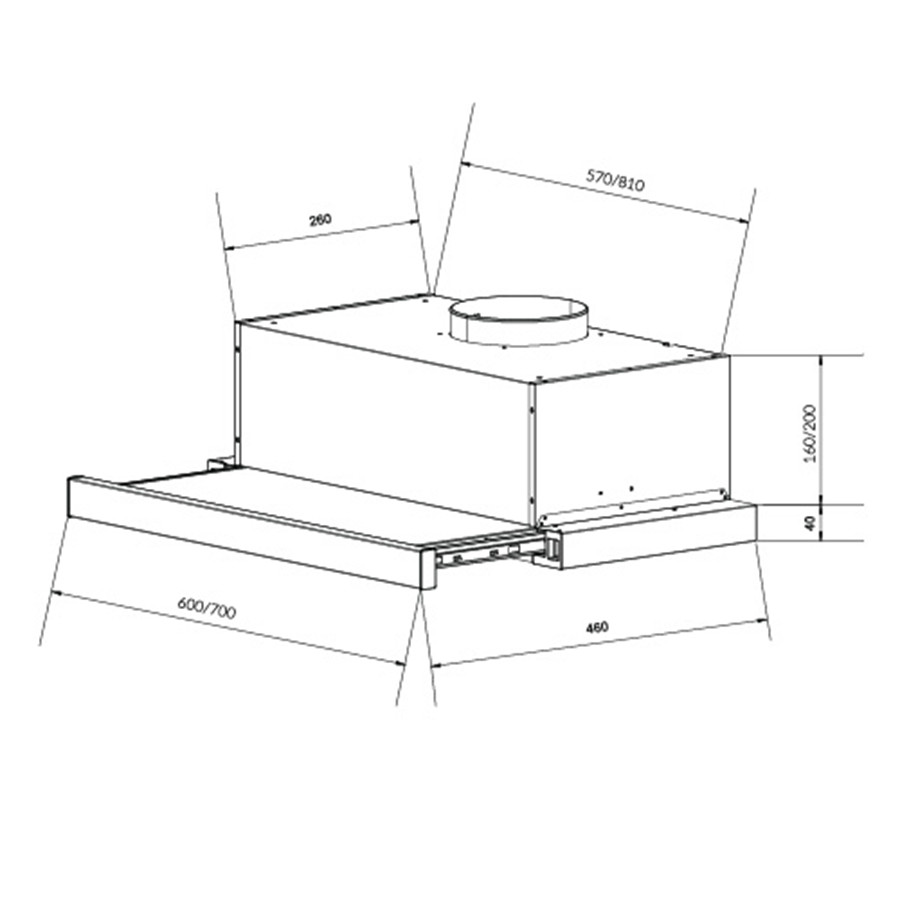 Máy Hút Mùi Âm Tủ, Lưới Lọc Inox, Khử Mùi Bằng Than Hoạt Tính