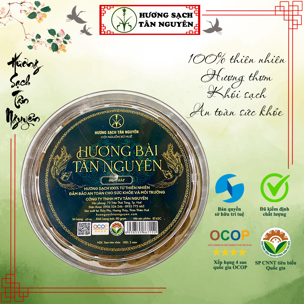 Hương bài Tân Nguyên, nhang xông phong thủy, nụ xông nhà làm từ rễ cây bài, sản phẩm OCOP quốc gia