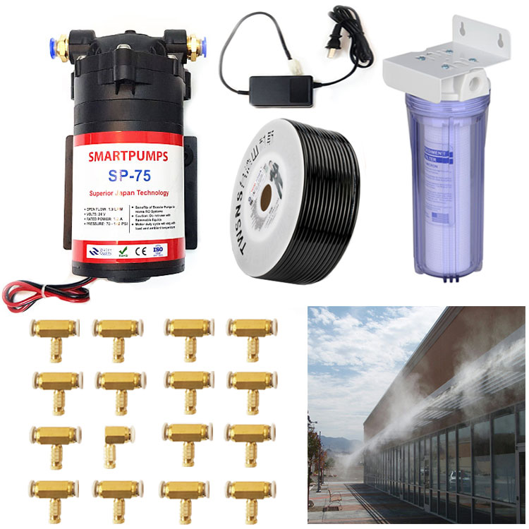 Bộ phun sương chuyên nghiệp làm mát tưới cây SP-75 Smartpumps 16 béc