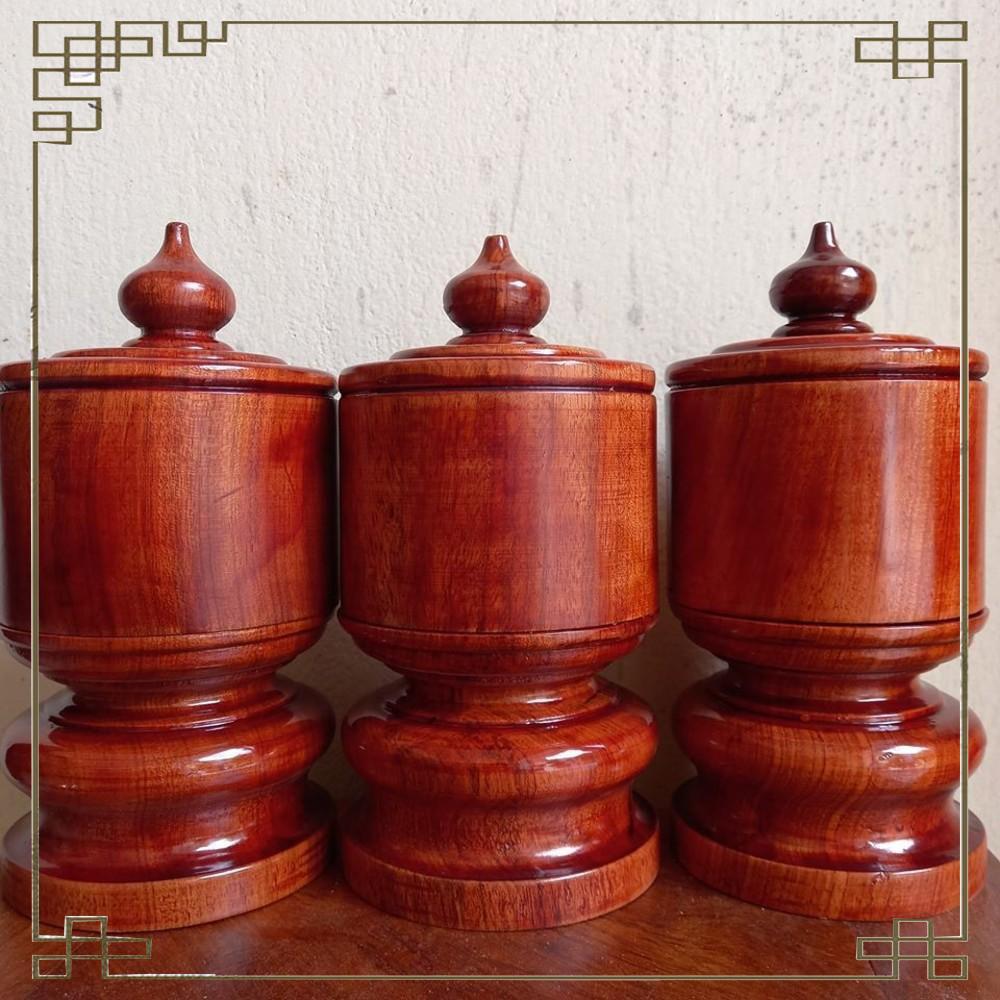 Quả đai thờ cúng gỗ hương cao 20 x 10cm