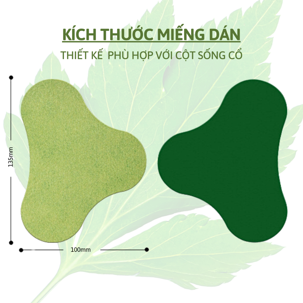 Hộp 12 Miếng Cao Dán Ngải Cứu Xương Khớp Giảm Đau Mỏi Khớp Cổ Vai Gáy Cột Sống Lưng