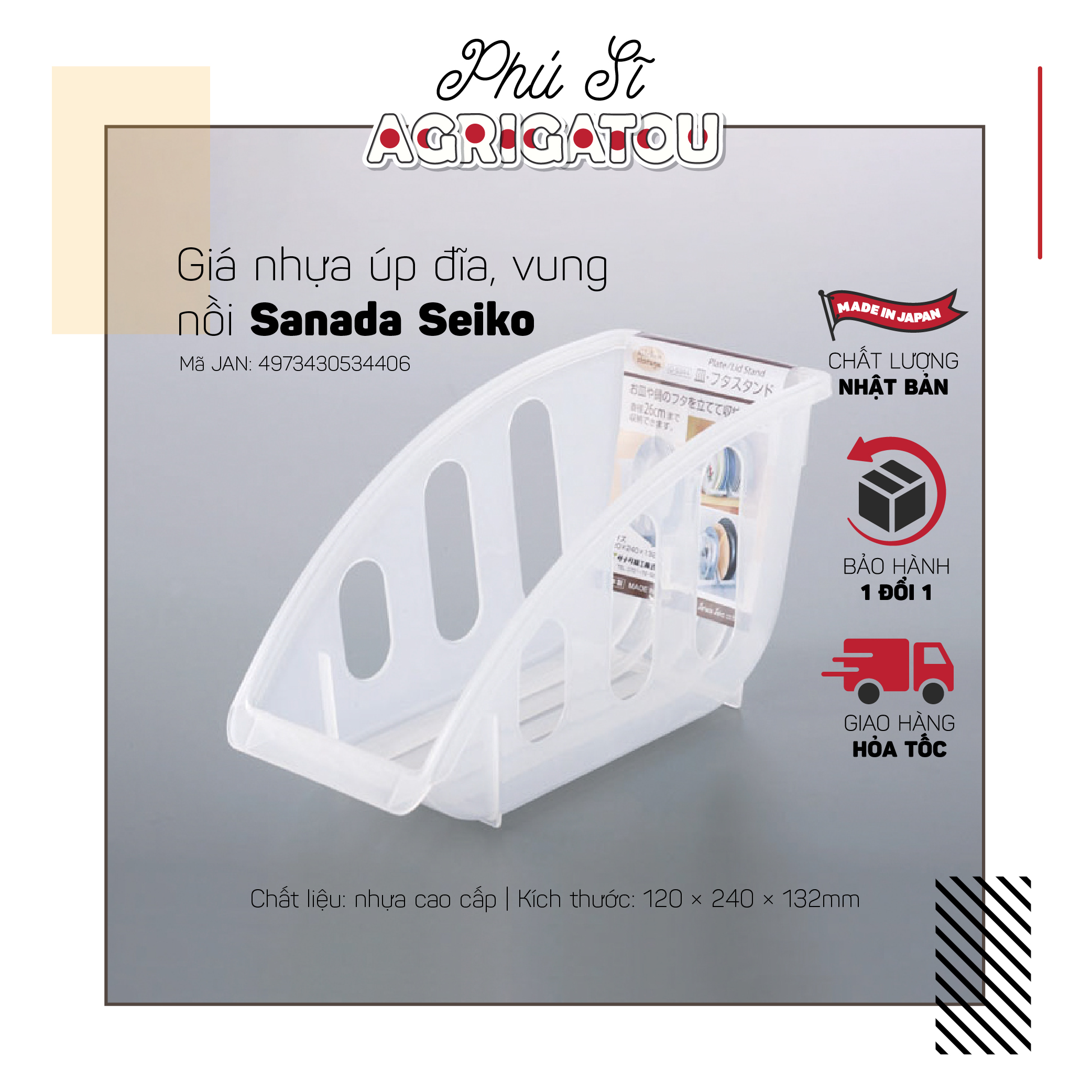 Khay nhựa úp đĩa, nắp nồi Sanada C