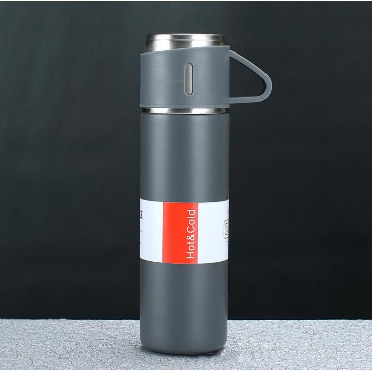Bộ Bình Giữ Nhiệt Kèm 2 Ly Nước Black Flask3 GiftSet