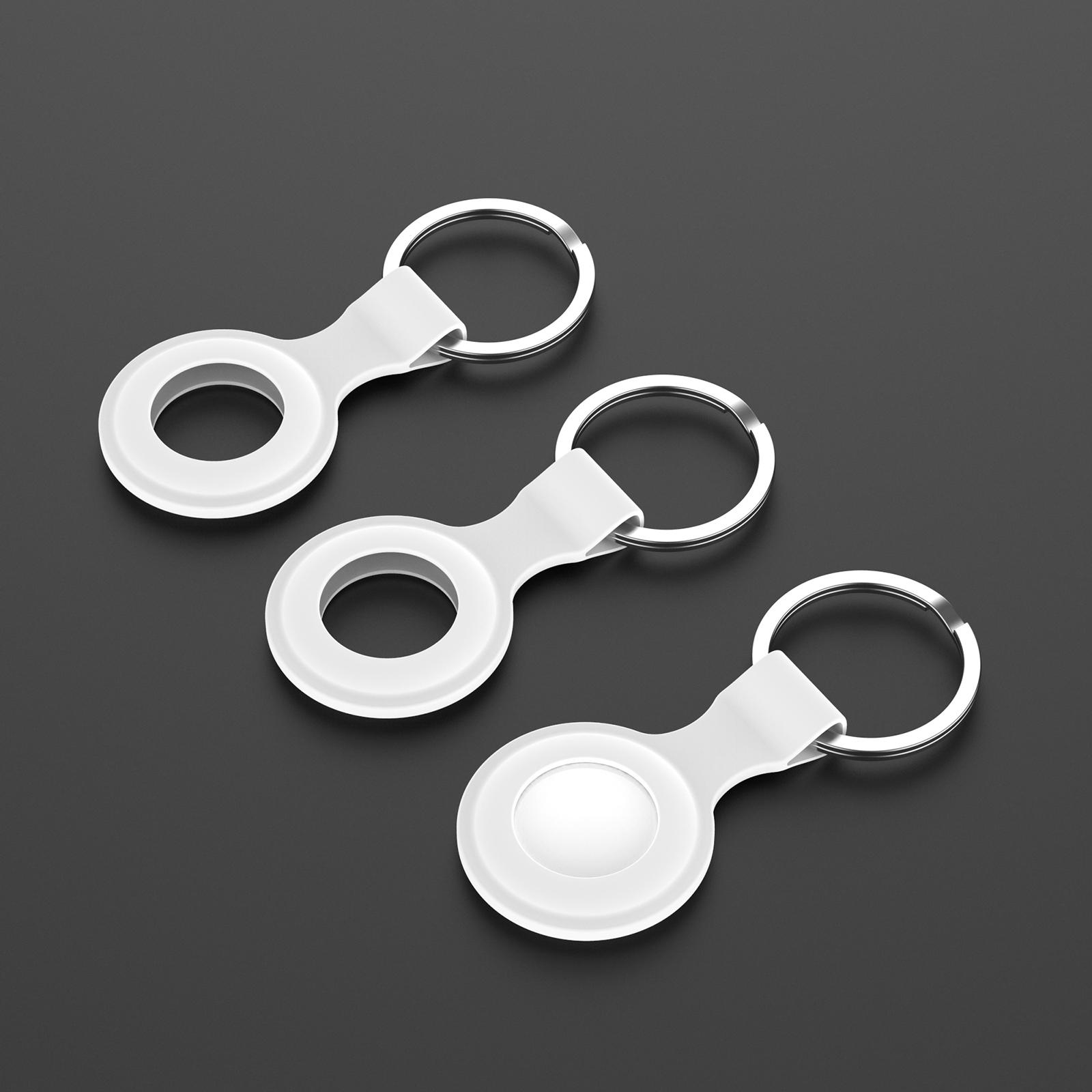 Soft Silicone Protective Sleeve Cover for Airtags Tracker, with Keychain Ring Anti-Scratch Lightweight Sweat-proof, Scratch-resistant