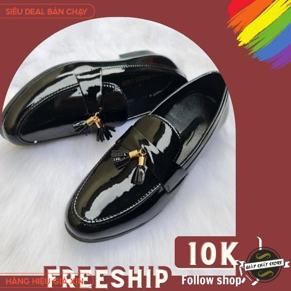 Giày Tây Nam Da Bóng Khóa Chuông Vàng Hàn Quốc - Ảnh tự chụp