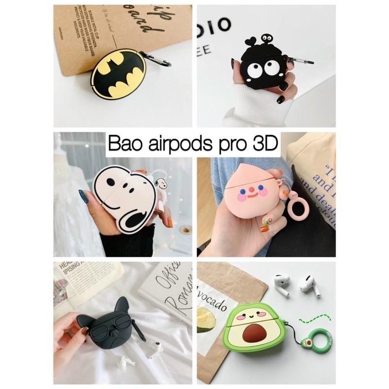 Vỏ Bao Đựng Bảo Vệ Hộp Sạc Tai Nghe, Case Air..Pods pro- Sillicone chống bám bẩn hoạt hình dễ thương