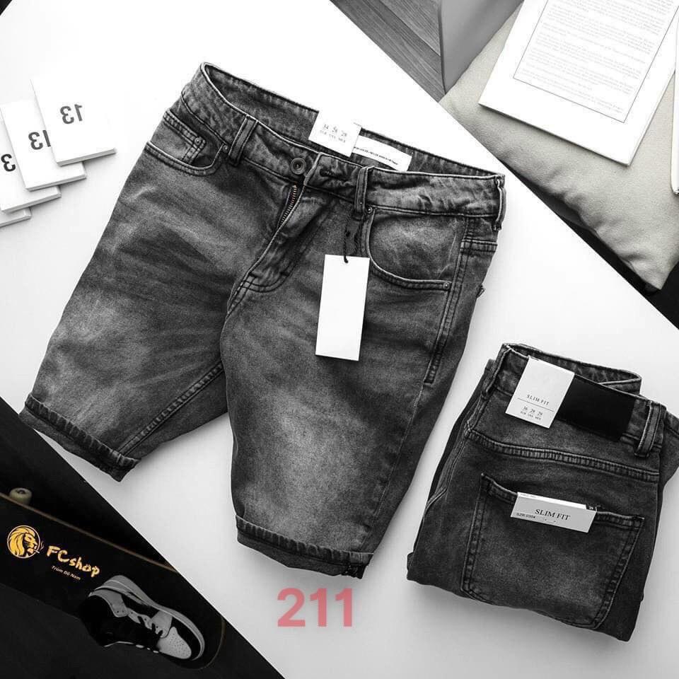 Quần short jean chất bò co giãn- quần lửng nam nhiều mẫu thời trang TINA ms204