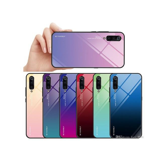 Ốp lưng kính màu Gradient viền dẻo cho Xiaomi Mi 9 SE
