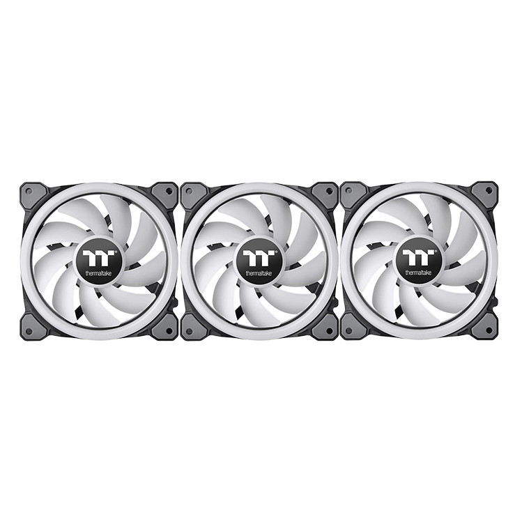 Bộ 3 Quạt Tản Nhiệt Thermaltake Riing Trio 12 LED RGB (3-Fan Pack) CL-F072-PL12SW-A - Hàng Chính Hãng