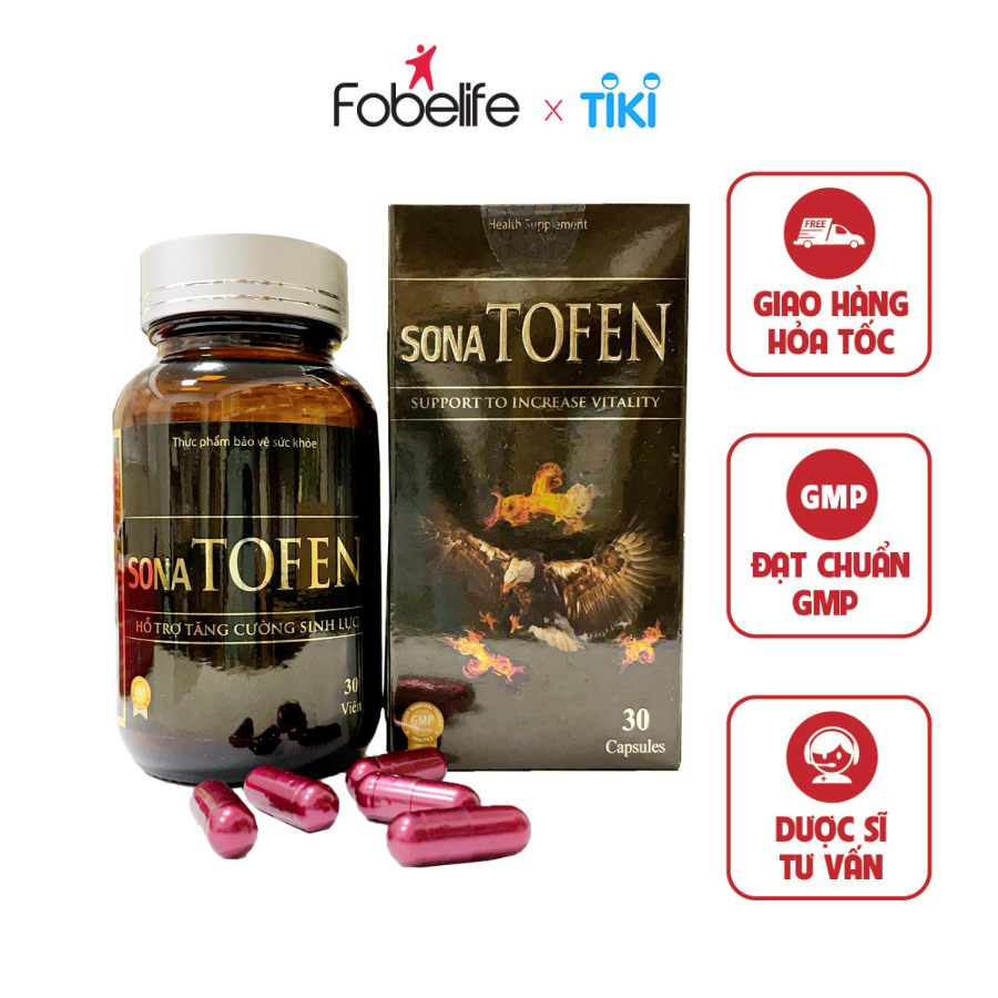 Viên Uống Giúp Bổ Thận Hỗ Trợ Tăng Cường Sinh Lực Phái Mạnh SonaTofen - Hộp 30 viên