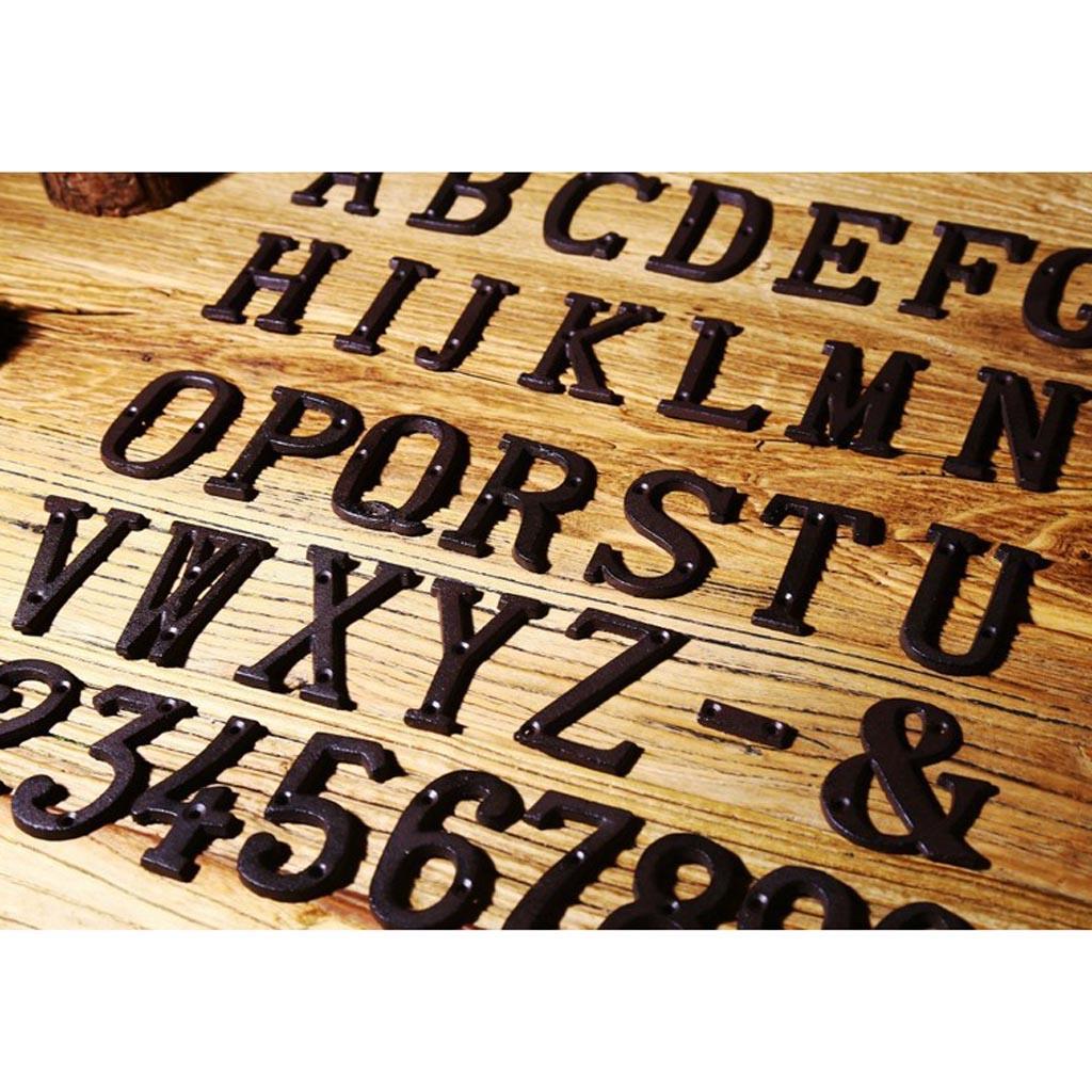 2 Pieces Creative DIY Door Plate Letter Label Sign Wall Decor Home
