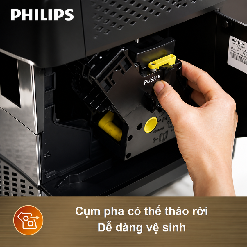 Máy pha cà phê Espresso, Americano tự động và Capuccino, Latte Serial 2200. Thương hiệu Hà Lan cao cấp Philips - EP2124/72. HÀNG CHÍNH HÃNG