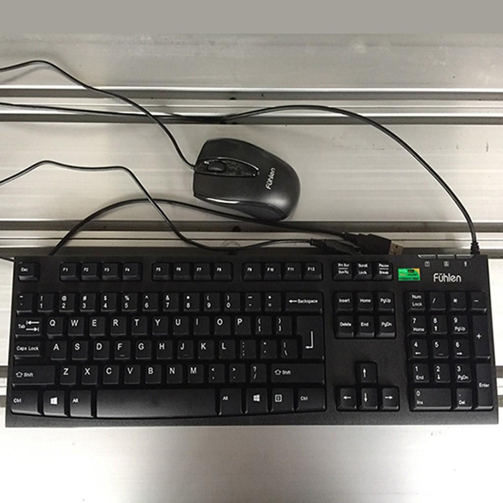 Bộ chuột và bàn phím có dây Fuhlen L411 + L102 - Tem Ninza - Hàng chính hãng