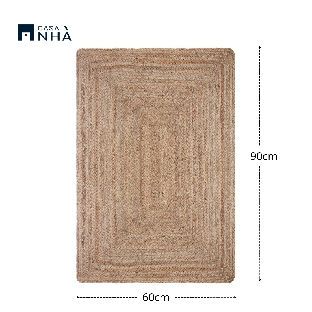 Thảm sợi đay trải sàn trang trí HISTOIRE CARPET 60x90cm