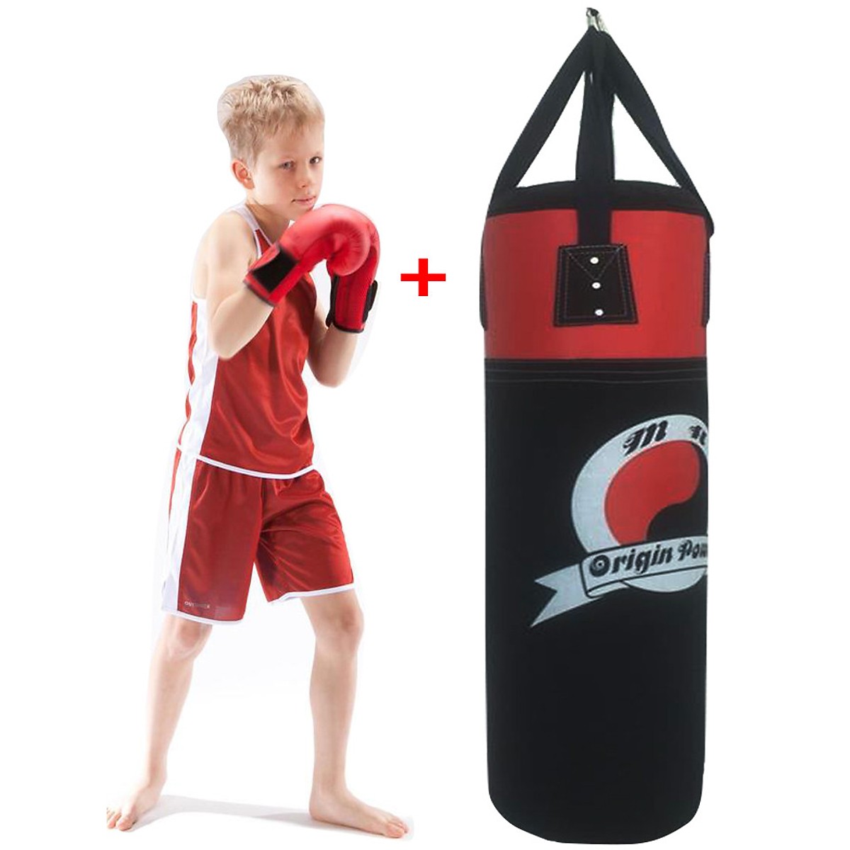 Vỏ bao cát đấm bốc 2 lớp chiều dài 60-100cm - phụ kiện tập gym, boxing tại nhà