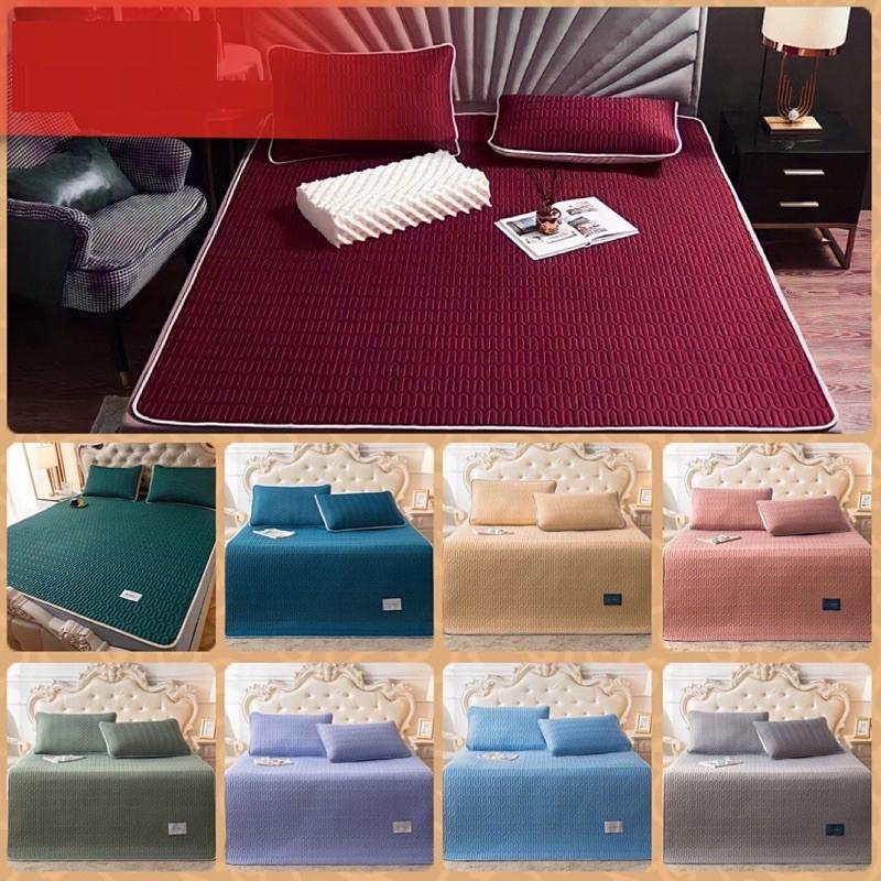 CHIẾU ĐIỀU HOÀ CAO SU NON ️FreeShip️ Chiếu TENCEL TẶNG KÈM 2 VỎ GỐI Dài 1m6-1m8-2m2 Rộng 2m