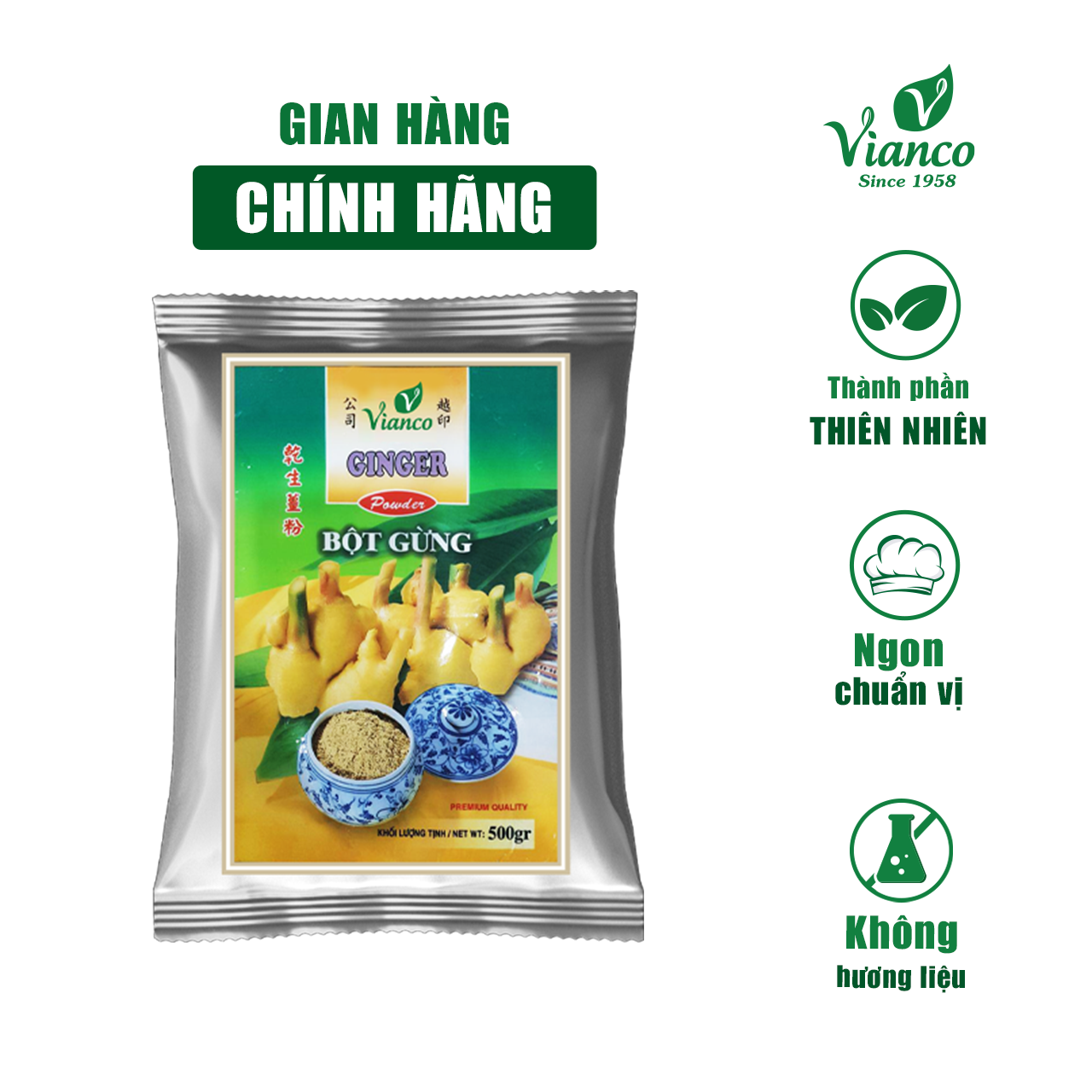 Bột Gừng Vianco 500gr