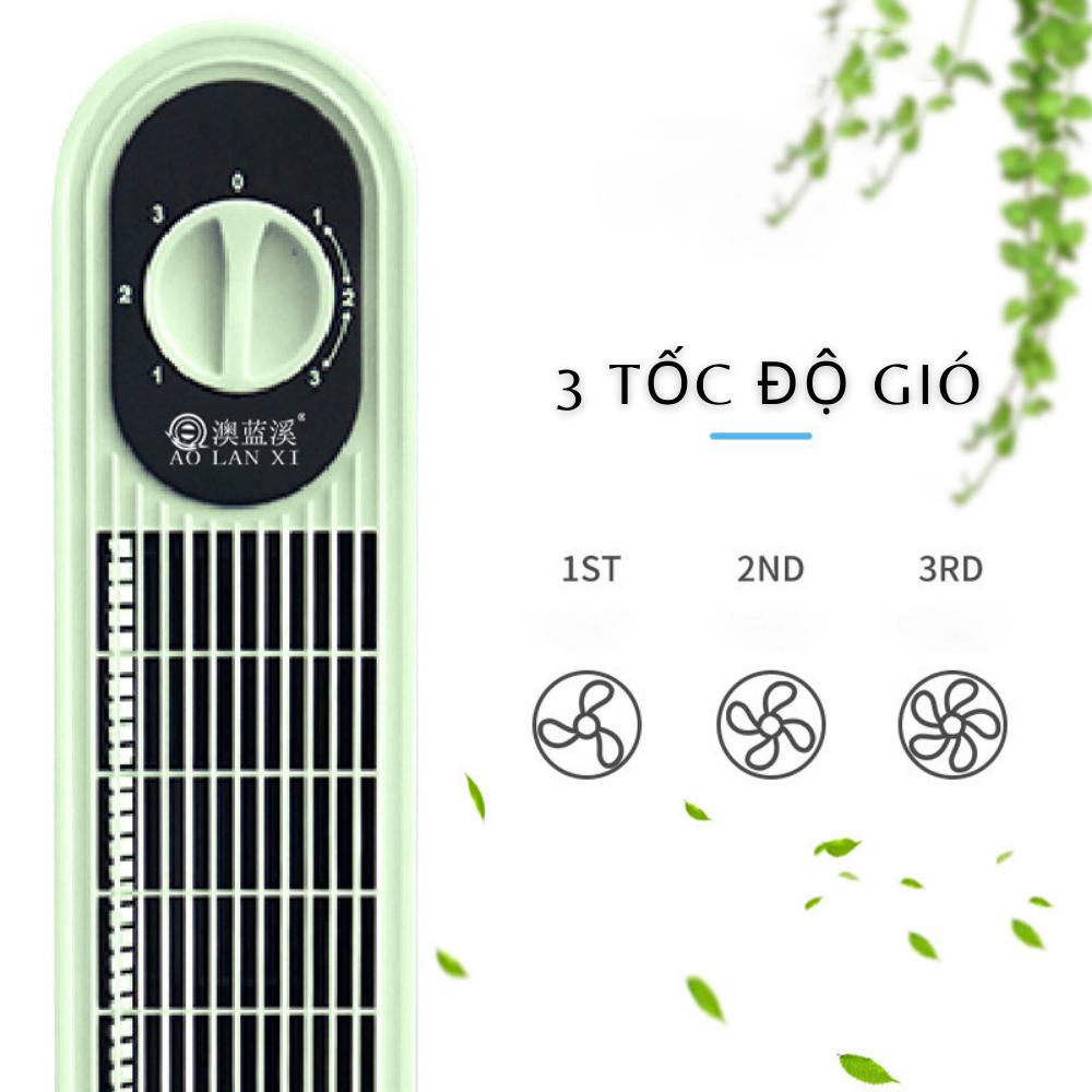 Quạt tháp không cánh đa năng cắm điện trực tiếp 3 cấp độ gió xoay 120 độ cho góc gió rộng êm ái, bảo hành 12 tháng