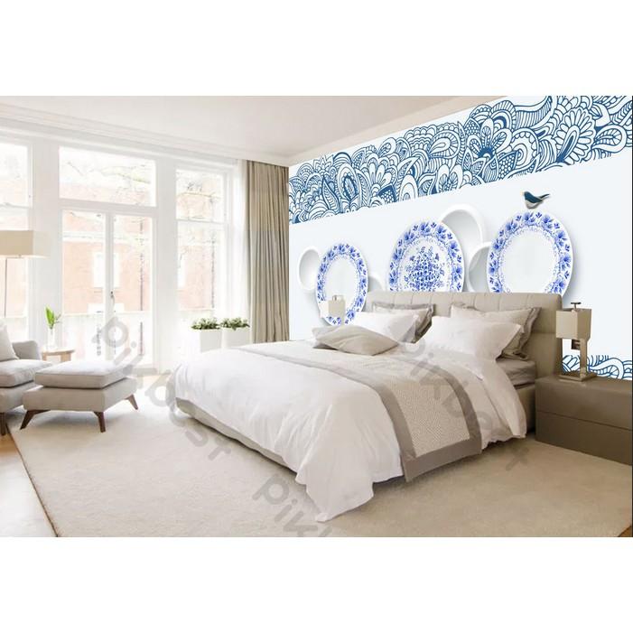 Tranh dán tường Tranh phong thủy hoa văn trang trọng, tranh dán tường 3d hiện đại MS1181402