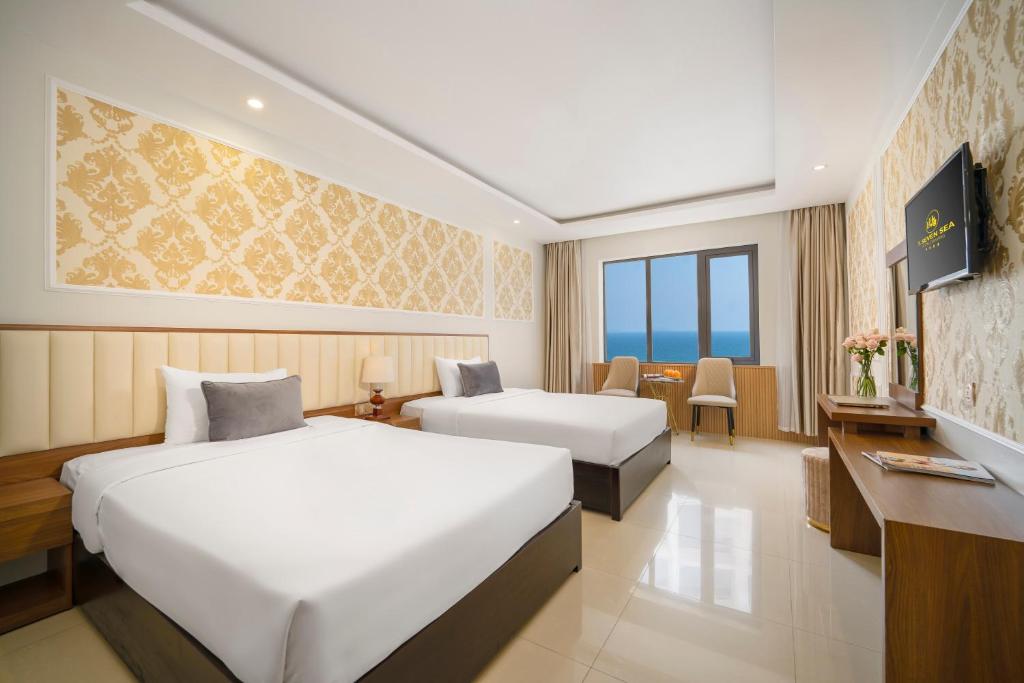 Combo 3N2D KS 7 Seven Sea Đà Nẵng 4 Sao: VMB khứ hồi Hà Nội - Đà Nẵng + Phòng Tiêu Chuẩn + Ăn sáng