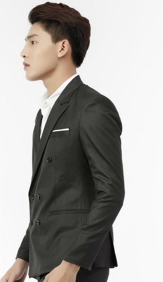 Áo Vest Nam 6 Nút Tay Dài Titishop AVN124 - Đen (Size