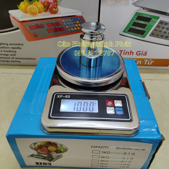 Cân Điện Tử Nhà Bếp Chính Xác Cao 0.1g - 3kg FX03 INOX Không Gỉ. Cân Làm Bánh Độ Chính Xác Cao Kèm 2 Viên pin AA. Kèm Tô Inox