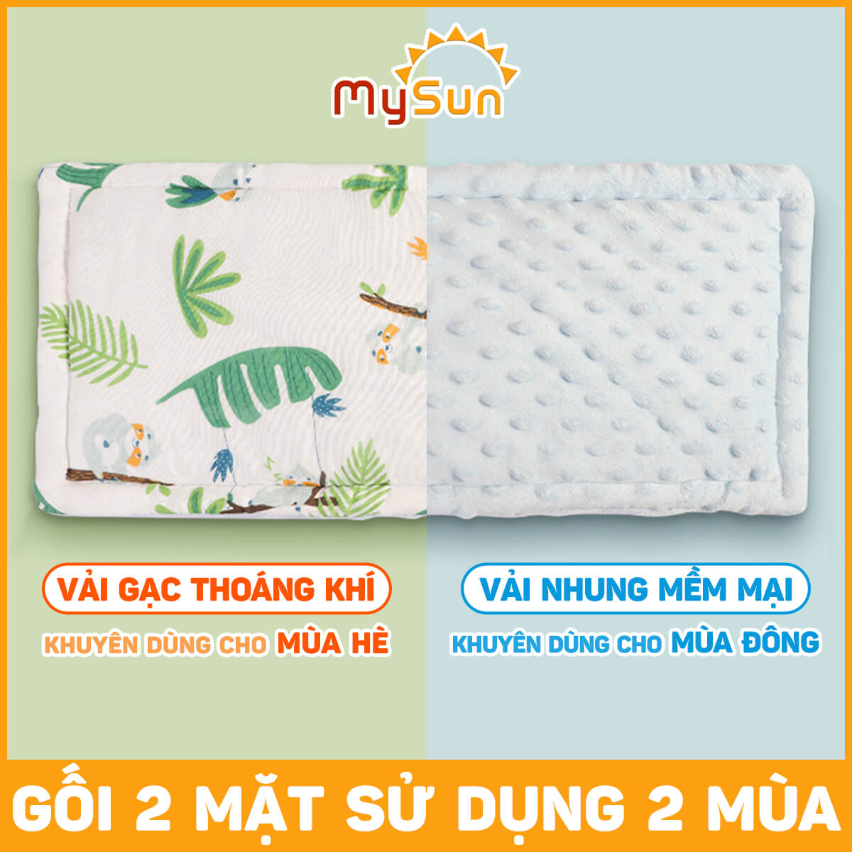 Gối nằm ngủ cho bé sơ sinh gối kê lót đầu thấm hút mồ hôi cho bé sơ sinh đến 2 tuổi