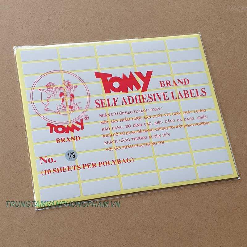 Nhãn có lớp keo tự dán Tomy A5 99 100 101 102 103 104 105 106 107 108 109 110 111 112 Giấy decal in mã vạch XẤP 1O TỜ