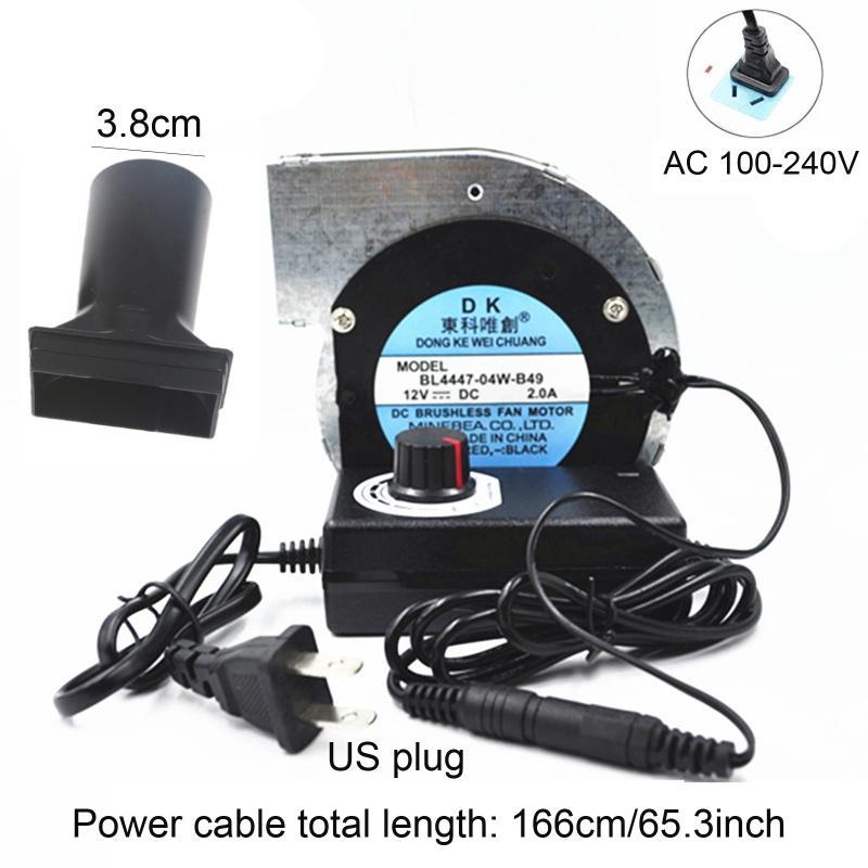 Quạt Thổi Khí Turbo Mini DC 12V 2.0A 9733 Tốc Độ Cao Có Cổng Điều Khiển