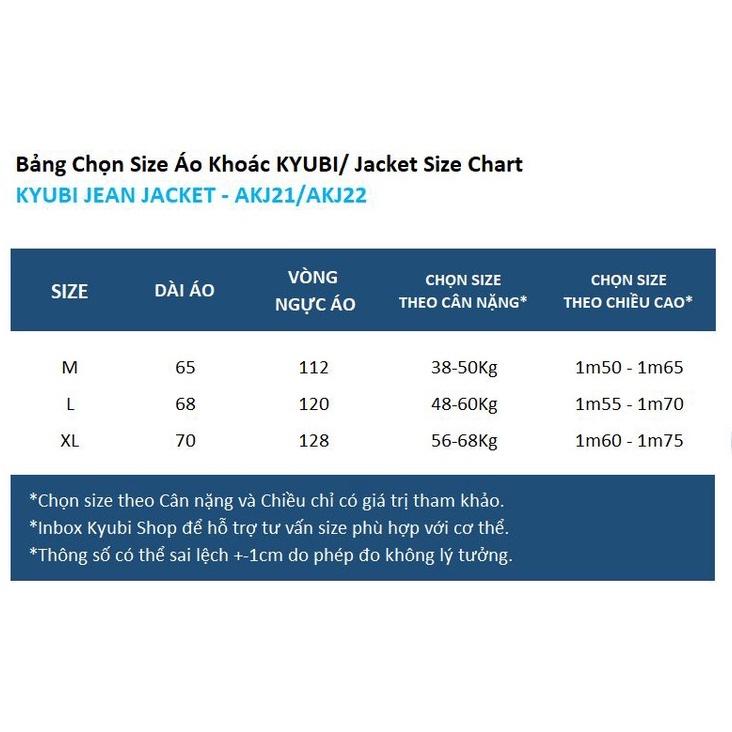 Áo khoác jeans unisex form rộng ulzzang Xanh đậm kèm túi trong - Áo khoác nữ jean denim KYUBI Jacket AKJ21