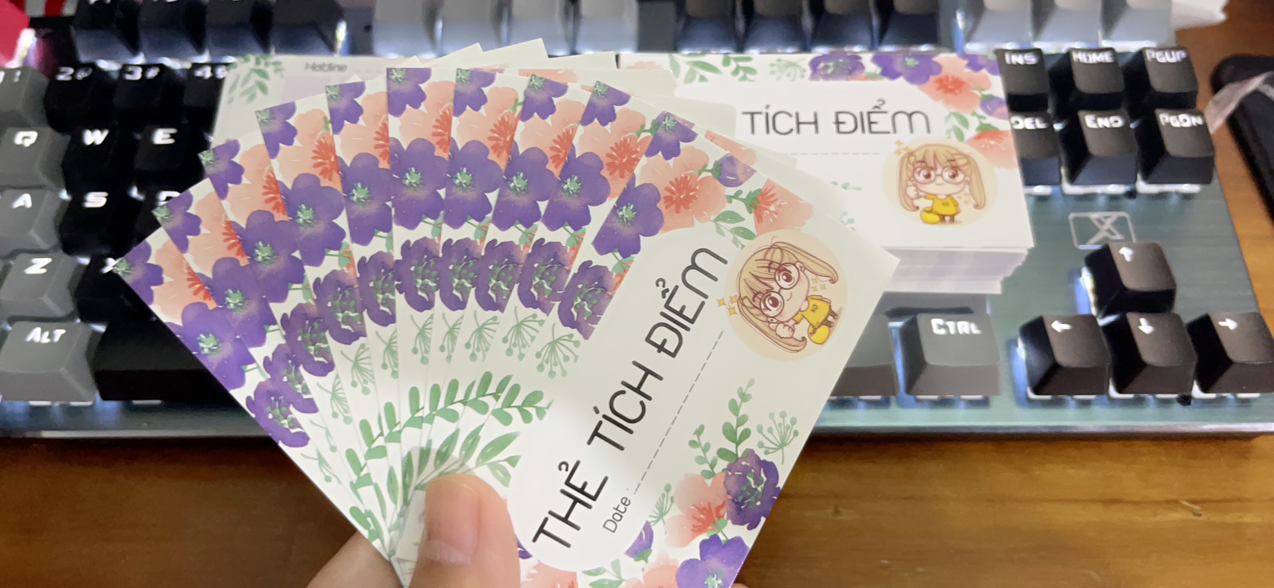 20-50 Thẻ Phiếu Card tích - Thẻ liệu trình - Thẻ dịch vụ 9x5