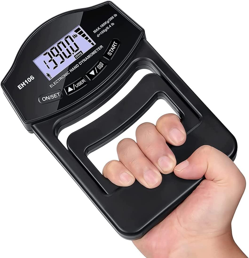 Xử lý kiểm tra, 396lbs/180 kg - Máy đo lực thủ công kỹ thuật số - Xử lý - Dao - USB - màn hình LCD - Xử lý - Máy đo lực kế -