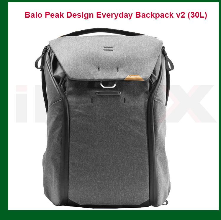 BALO PEAK DESIGN EVERYDAY BACKPACK V2 (30L) MÀU XÁM ĐEN ( SP KHÔNG BAO GỒM DÂY) - HÀNG CHÍNH HÃNG