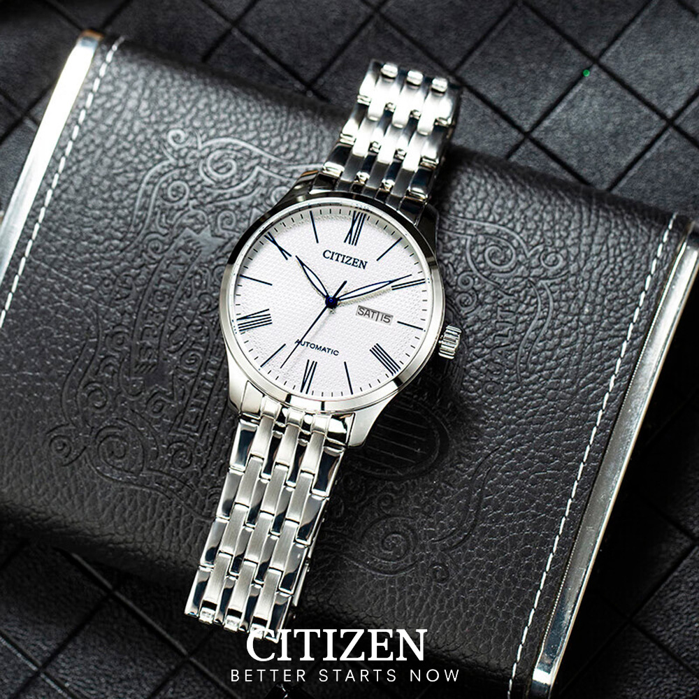 Đồng Hồ Nam Citizen Dây Thép Không Gỉ NH8350-59B - Mặt Trắng
