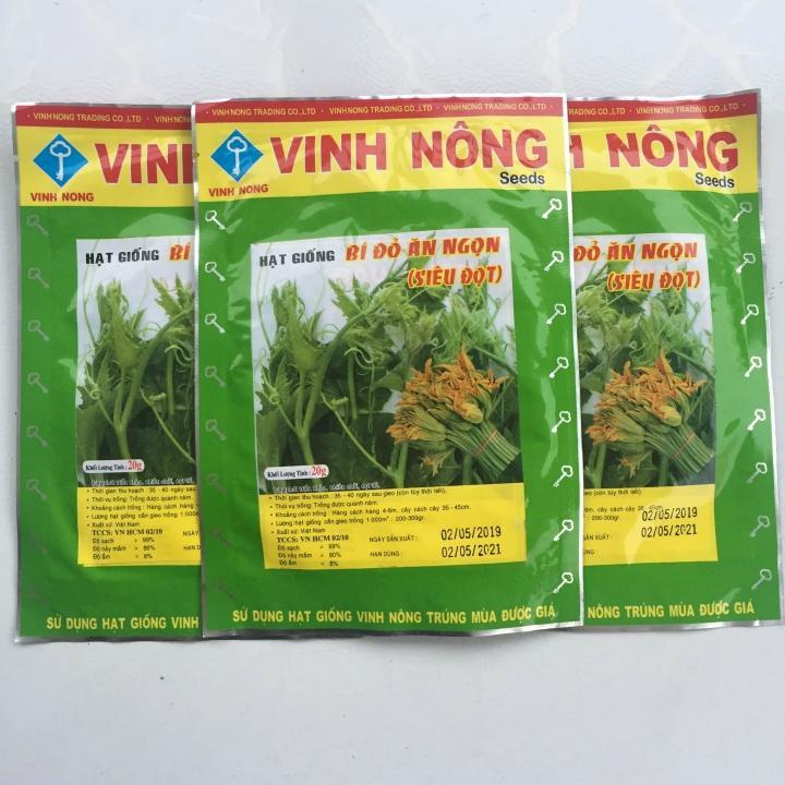 Hạt giống bí ăn ngọn -siêu đọt 20gr