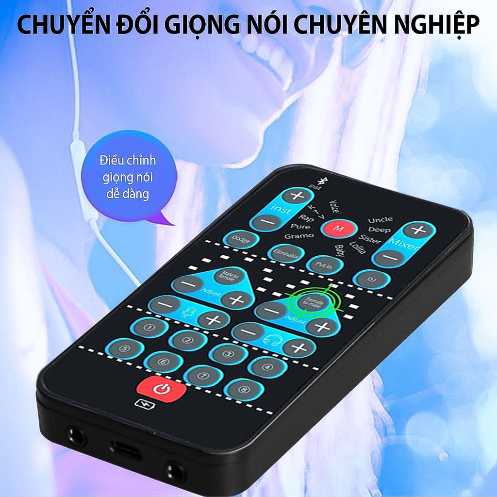 M10 Bộ Chuyển Đổi Giọng Nói Chơi Game Hỗ Trợ Chuyển 8 Giọng Nói Nam Nữ Trẻ Em Dành Cho Điện Thoại, Máy Tính Bảng, PC