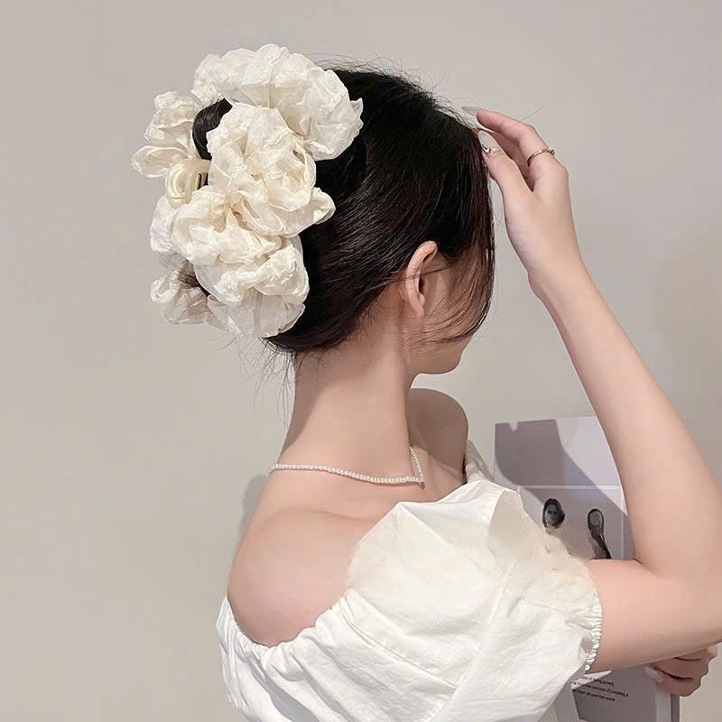 Kẹp Tóc Nơ Bong Bóng Nhiều Lớp Hoa Cho Nữ - Phụ Kiện Tóc Dễ Thương