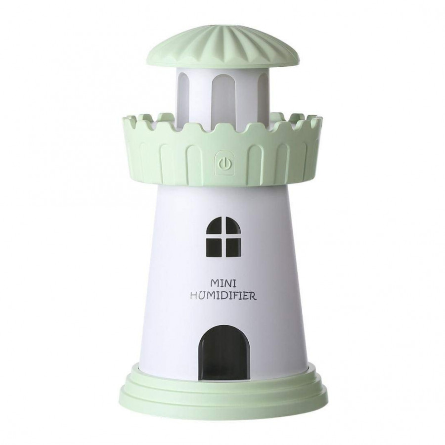 Máy xông tinh dầu làm thơm phòng Lighthouse Humidifer kiêm đèn ngủ màu sắc nhã nhặn