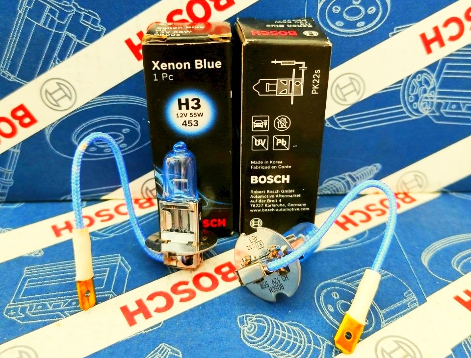 Bóng Đèn Xenon Bosch H3 12V 55W Xenon Blue (Hộp 1 Bóng)