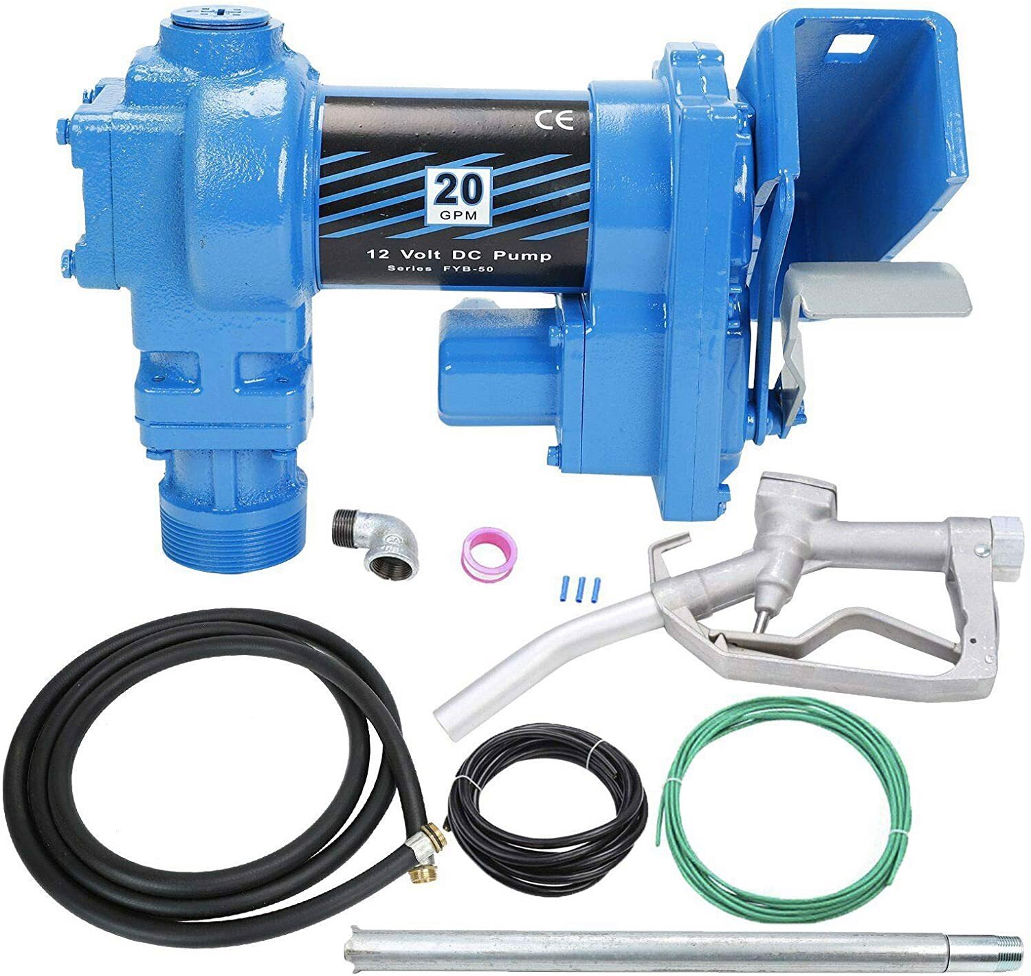 Bộ Kit Bơm xăng, dầu diesel 12V 24V 60l/p 20 GPM cắm thùng phuy tiện lợi